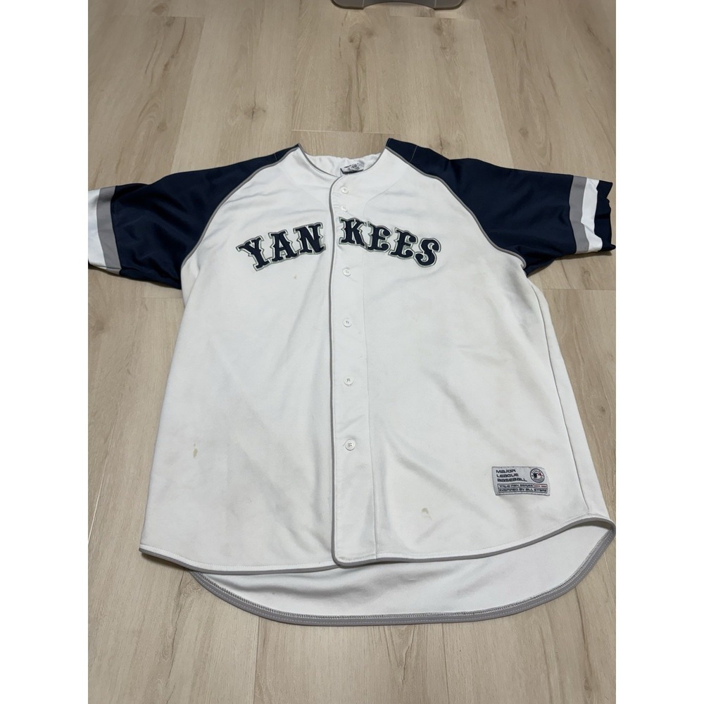 Vintage New York Yankees Derek Jeter Home Jersey Baseball True Fan Men's Size XL